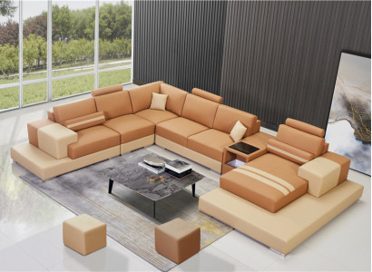 Leather Modern Couch Living landscape Leather sofa Sofa set Sofa U-shape